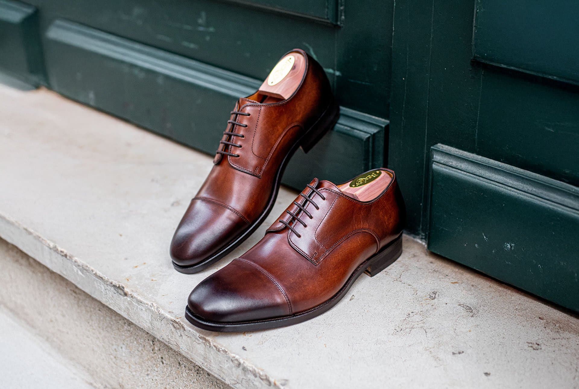 👞 Derbies Homme Cognac Patiné 👞