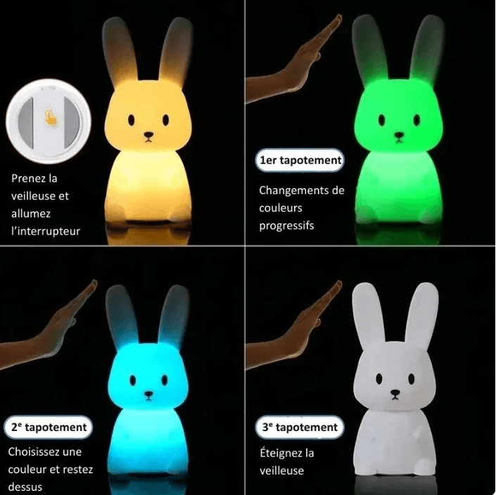 🐰 Veilleuse Lapin en Silicone 🐰